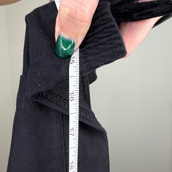 TNA Anthro Black Wide Leg Elastic Waist Pants Women's Cotton Lounge Size Large - Picture 4 of 5